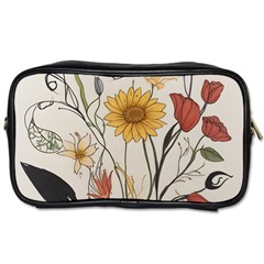 Woman Flower Pattern Toiletries Bag (two Sides) by pakminggu