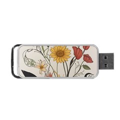 Woman Flower Pattern Portable Usb Flash (one Side) by pakminggu