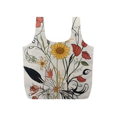 Woman Flower Pattern Full Print Recycle Bag (s) by pakminggu