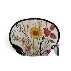 Woman Flower Pattern Accessory Pouch (small) by pakminggu