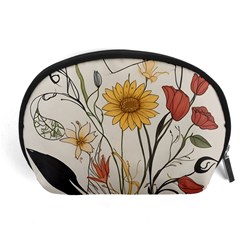 Woman Flower Pattern Accessory Pouch (large) by pakminggu