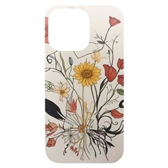 Woman Flower Pattern Iphone 14 Pro Max Black Uv Print Case by pakminggu