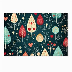 Christmas Tree Pattern Postcards 5  X 7  (pkg Of 10) by pakminggu