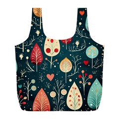 Christmas Tree Pattern Full Print Recycle Bag (l) by pakminggu