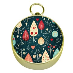 Christmas Tree Pattern Gold Compasses by pakminggu