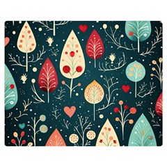 Christmas Tree Pattern Two Sides Premium Plush Fleece Blanket (medium) by pakminggu