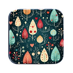 Christmas Tree Pattern Square Metal Box (black) by pakminggu