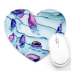 Water Tide Gemstone Heart Mousepad by pakminggu