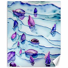 Water Tide Gemstone Canvas 11  X 14  by pakminggu