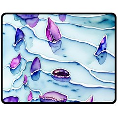 Water Tide Gemstone Two Sides Fleece Blanket (medium) by pakminggu