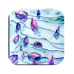 Water Tide Gemstone Square Metal Box (black) by pakminggu