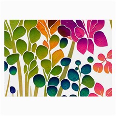 Plants Leaves Colorful Large Glasses Cloth by pakminggu