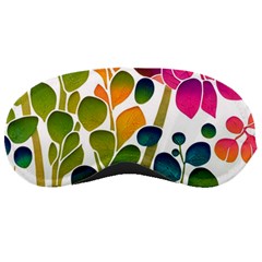 Plants Leaves Colorful Sleep Mask by pakminggu