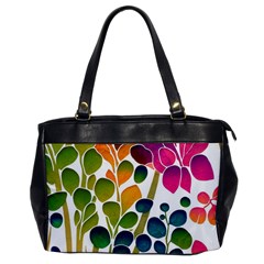 Plants Leaves Colorful Oversize Office Handbag by pakminggu