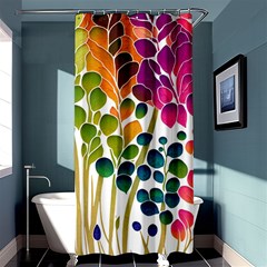 Plants Leaves Colorful Shower Curtain 36  X 72  (stall)  by pakminggu