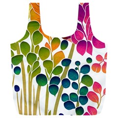 Plants Leaves Colorful Full Print Recycle Bag (xxxl) by pakminggu