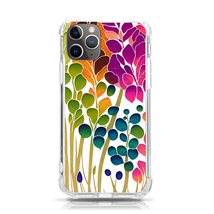 Plants Leaves Colorful iPhone 11 Pro 5.8 Inch TPU UV Print Case