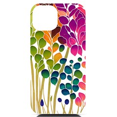 Plants Leaves Colorful Iphone 14 Black Uv Print Case by pakminggu