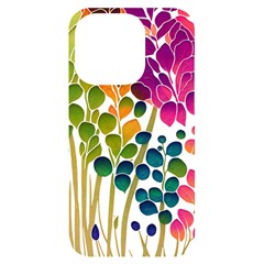 Plants Leaves Colorful Iphone 14 Pro Black Uv Print Case by pakminggu