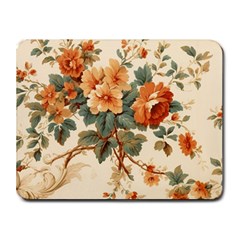 Flowers Leaves Swirl Plant Small Mousepad