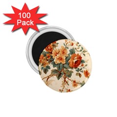 Flowers Leaves Swirl Plant 1.75  Magnets (100 pack) 