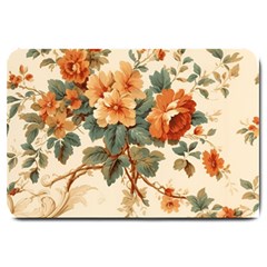 Flowers Leaves Swirl Plant Large Doormat