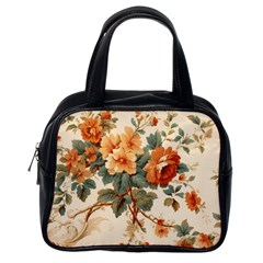 Flowers Leaves Swirl Plant Classic Handbag (One Side)