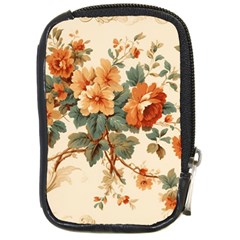 Flowers Leaves Swirl Plant Compact Camera Leather Case