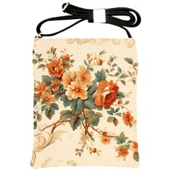 Flowers Leaves Swirl Plant Shoulder Sling Bag