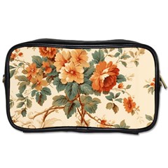 Flowers Leaves Swirl Plant Toiletries Bag (One Side)