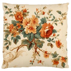 Flowers Leaves Swirl Plant Large Cushion Case (One Side)