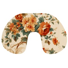 Flowers Leaves Swirl Plant Travel Neck Pillow