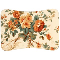 Flowers Leaves Swirl Plant Velour Seat Head Rest Cushion