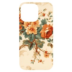 Flowers Leaves Swirl Plant iPhone 14 Pro Max Black UV Print Case