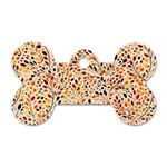 Autumn Leaves Pattern Dog Tag Bone (Two Sides) Back