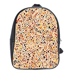 Autumn Leaves Pattern School Bag (large) by pakminggu