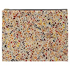 Autumn Leaves Pattern Cosmetic Bag (xxxl) by pakminggu