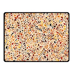 Autumn Leaves Pattern Two Sides Fleece Blanket (small) by pakminggu