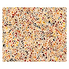 Autumn Leaves Pattern Two Sides Premium Plush Fleece Blanket (small) by pakminggu