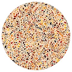 Autumn Leaves Pattern Round Trivet by pakminggu