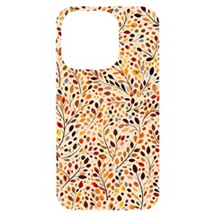 Autumn Leaves Pattern Iphone 14 Pro Black Uv Print Case