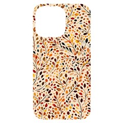 Autumn Leaves Pattern Iphone 14 Pro Max Black Uv Print Case by pakminggu