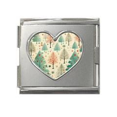 Christmas Tree Mega Link Heart Italian Charm (18mm) by pakminggu