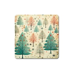 Christmas Tree Square Magnet