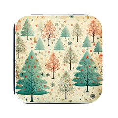 Christmas Tree Square Metal Box (black) by pakminggu