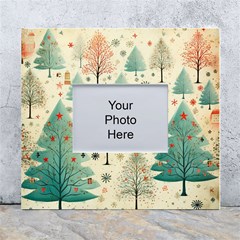 Christmas Tree White Wall Photo Frame 5  X 7  by pakminggu