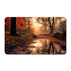 Trees Sunset Mist Magnet (rectangular) by pakminggu