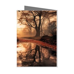 Trees Sunset Mist Mini Greeting Cards (pkg Of 8) by pakminggu