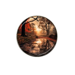 Trees Sunset Mist Hat Clip Ball Marker by pakminggu