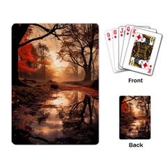 Trees Sunset Mist Playing Cards Single Design (rectangle) by pakminggu